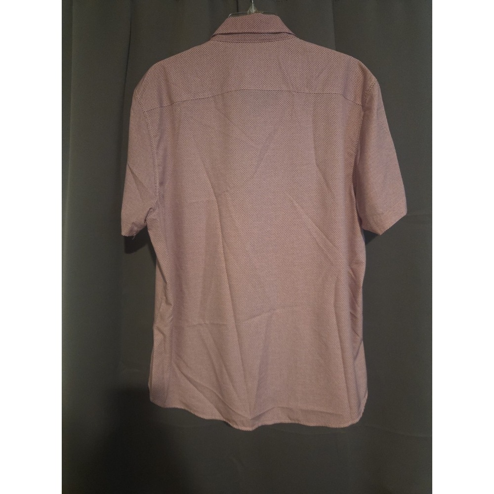 Construct‎ Slim Fit Button Up, Men's XL Shirt, Red Ditsy Print, Stretch - Picture 2 of 8